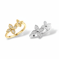 Crystal Bloom Ring – Gold & Silver