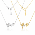 Crystal Blossom Necklace – Gold & Silver