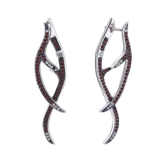 Ember Vine Earrings-Silver LM