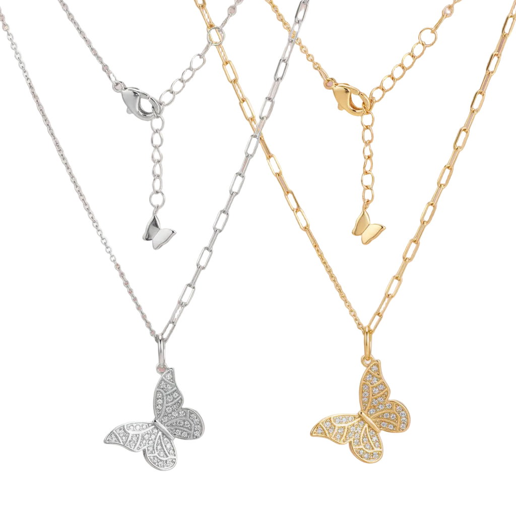 Dancing Wings Butterfly – Gold & Silver