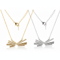 Elegant Arc CZ Necklace – Gold & Silver