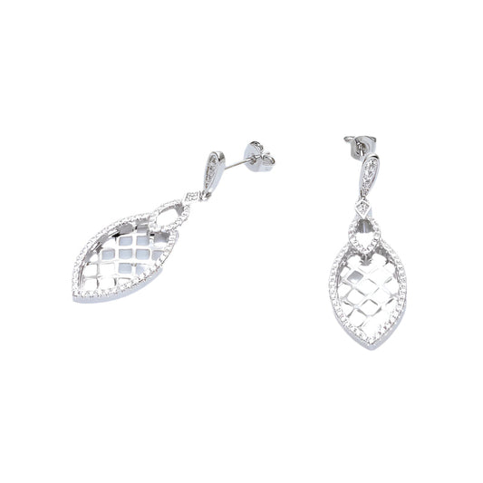 Lattice Luxe Drops Erring-Silver LM