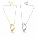 Eternal Wave Necklace – Gold & Silver