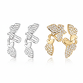 Flutter CZ Butterfly Earrings – Both Pairs Combined