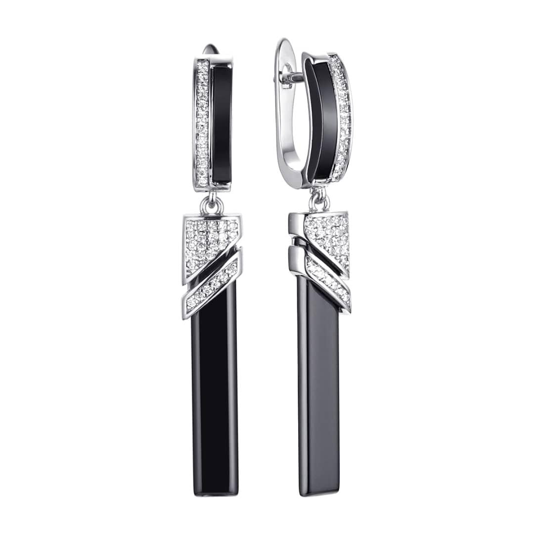 Midnight Prism Drop Earrings- Silver LM