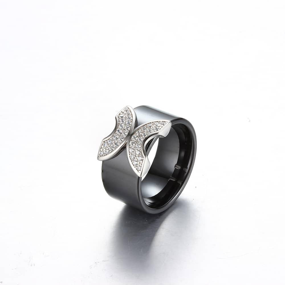 Obsidian Crest Ring-Silver LM