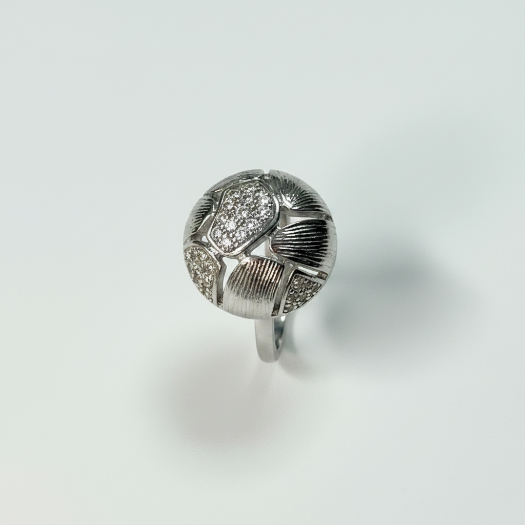 Mosaic Dome Ring - Silver