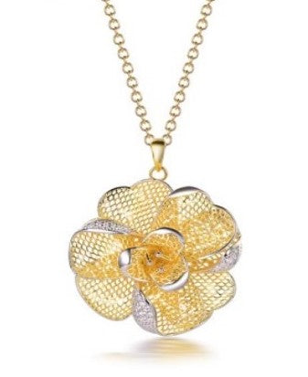 Rosette Radiance Pendant-Two Tone LM