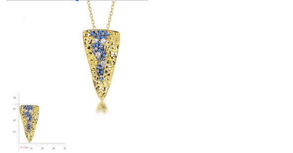 Midnight Cascade Pendant-Gold LM