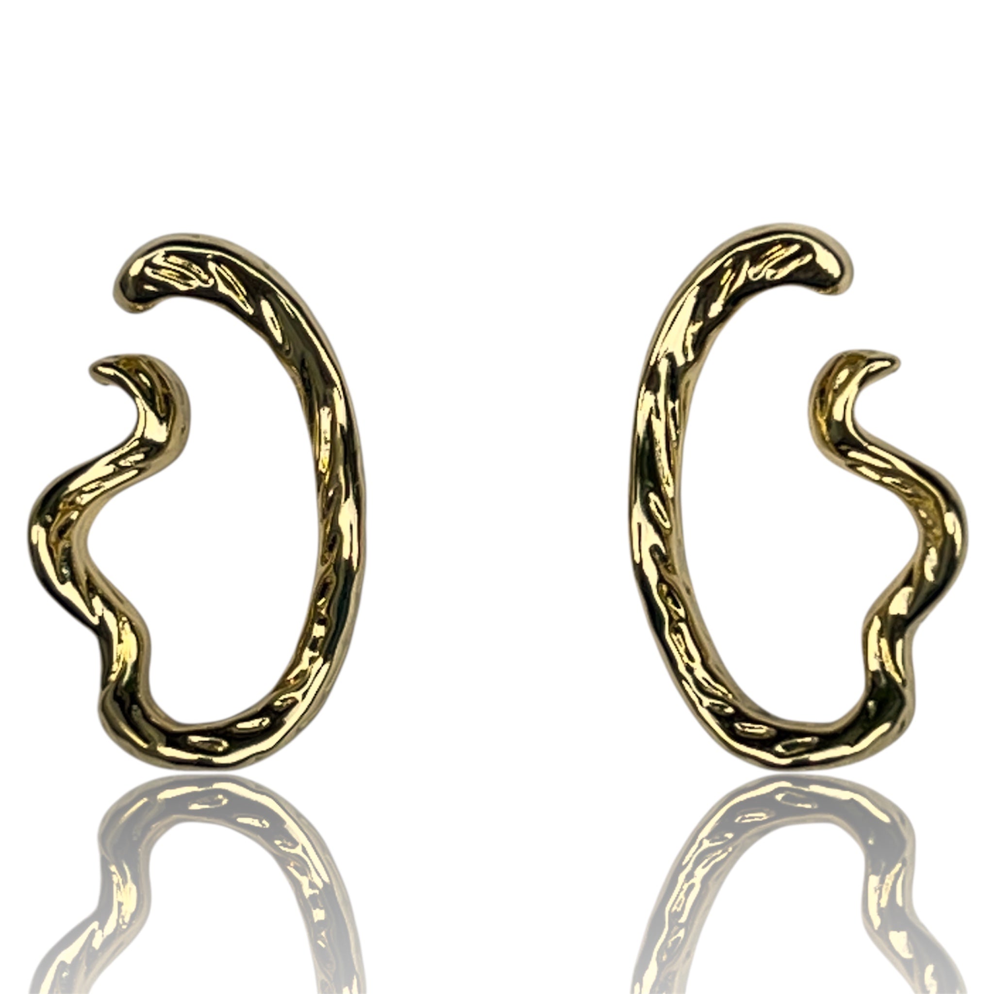 Molten Whispers Earrings-Gold "LM"