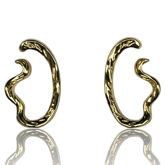 Molten Whispers Earrings-Gold LM