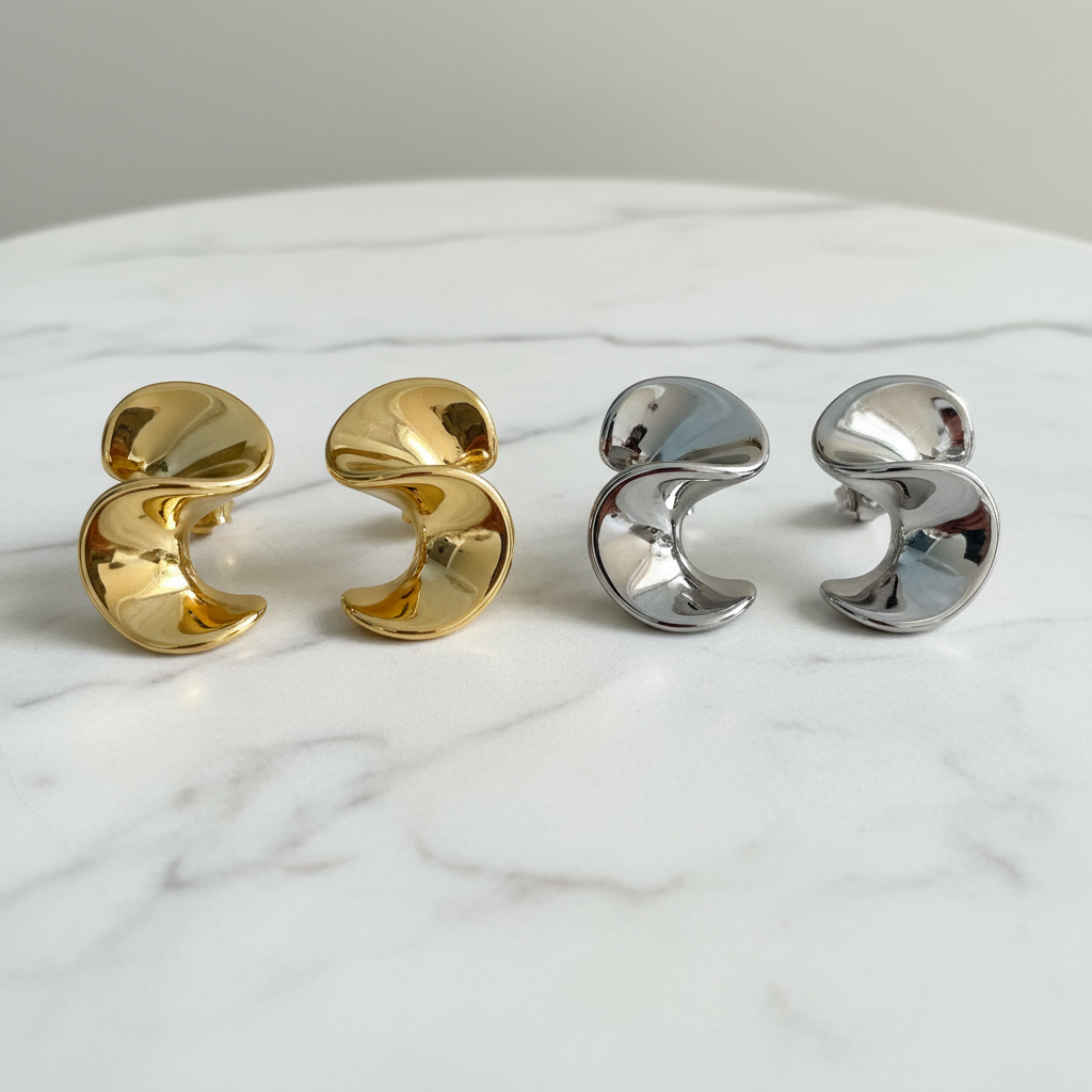 Liquid Luxe Earrings Gold & Silver