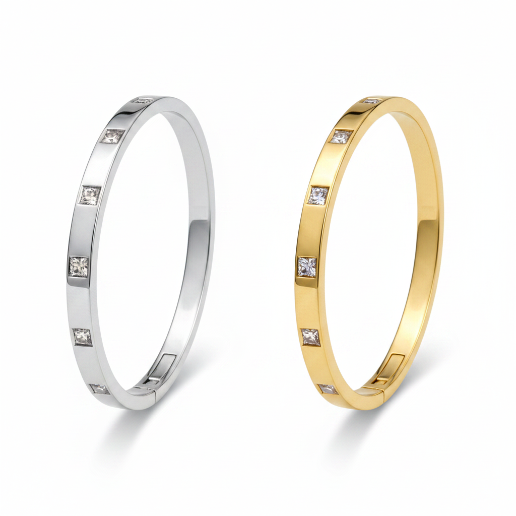 Luxe Beam Bangle Gold & Silver