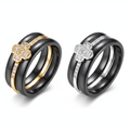 Midnight Clover Band – Gold & Silver, Full Black Interior