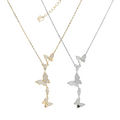 Moonlit Flutter Necklace – Gold & Silver