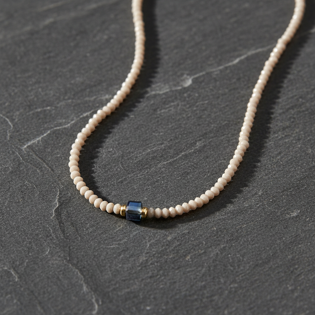 Moonlit Mist Necklace on stone