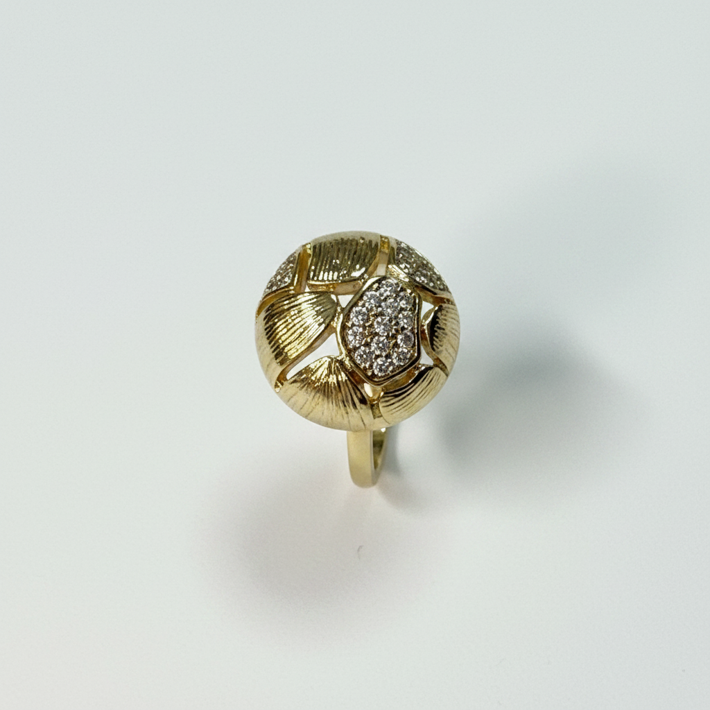 Mosaic Dome Ring - White Background