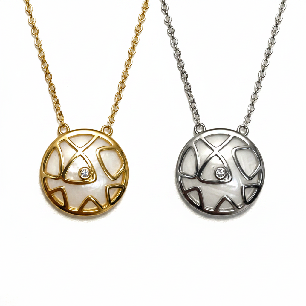 Mosaic Necklace – Gold & Silver