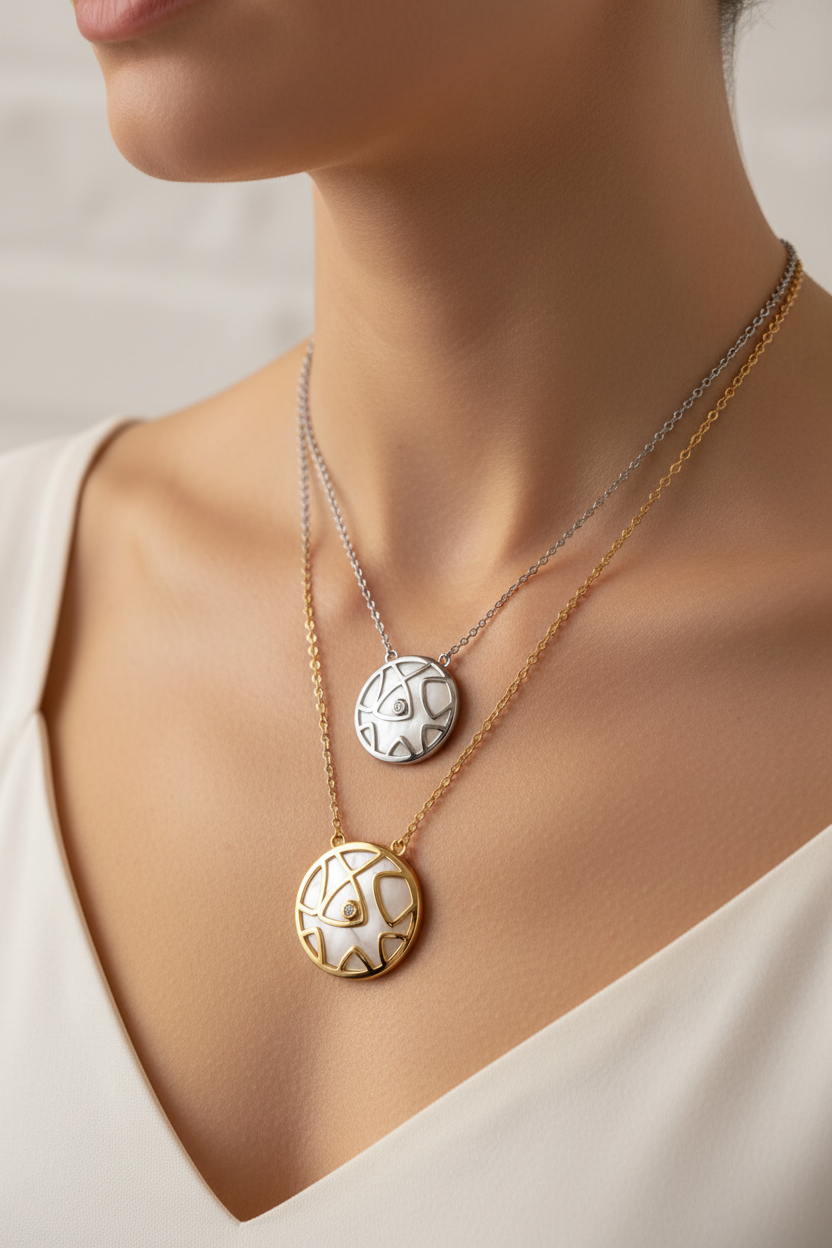 Mosaic Necklace – On Neck