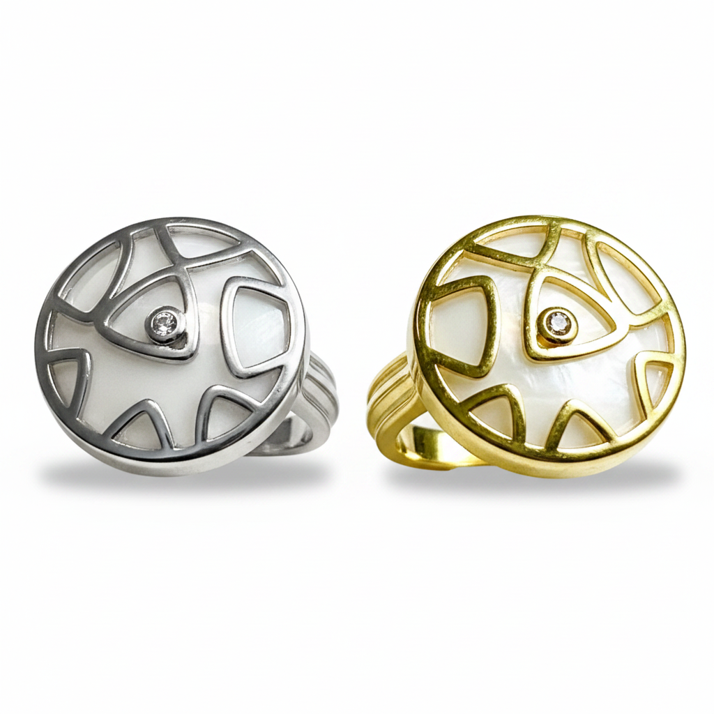 Mosaic Ring – Gold & Silver