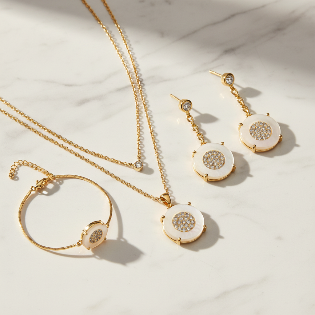 Mother of Pearl Jewelry Set