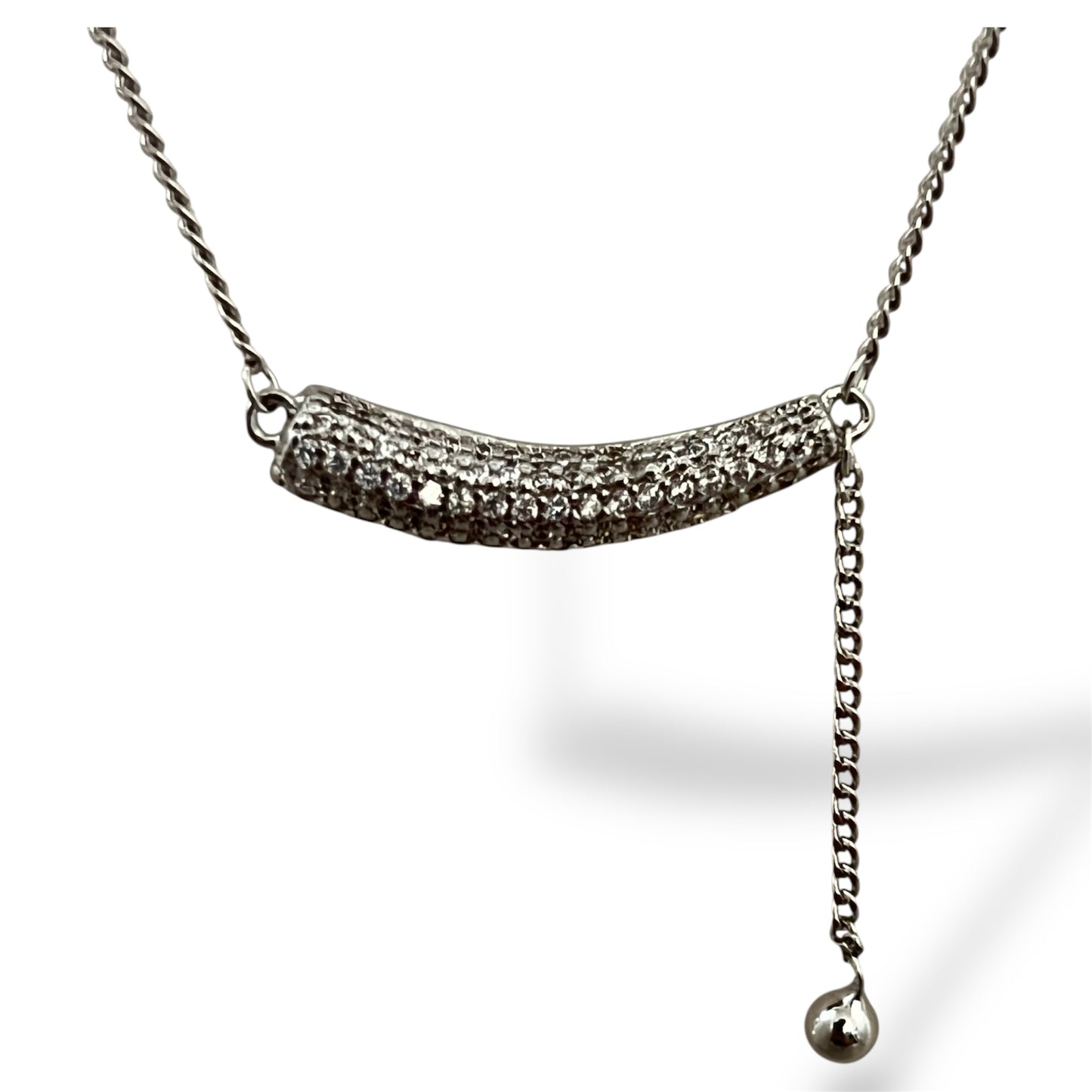Silver Drift Necklace-Silver LM