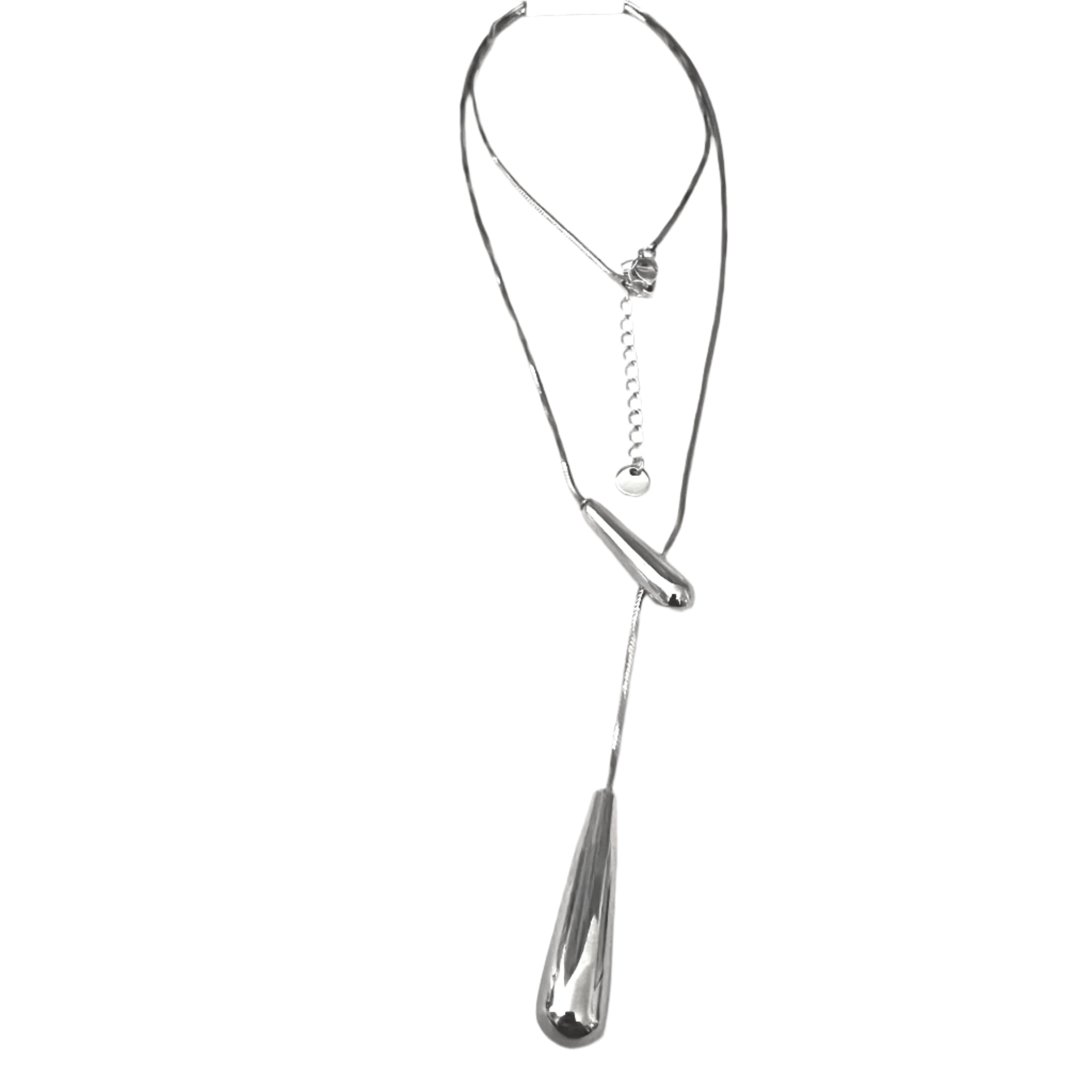 Golden Teardrop Lariat "LM"