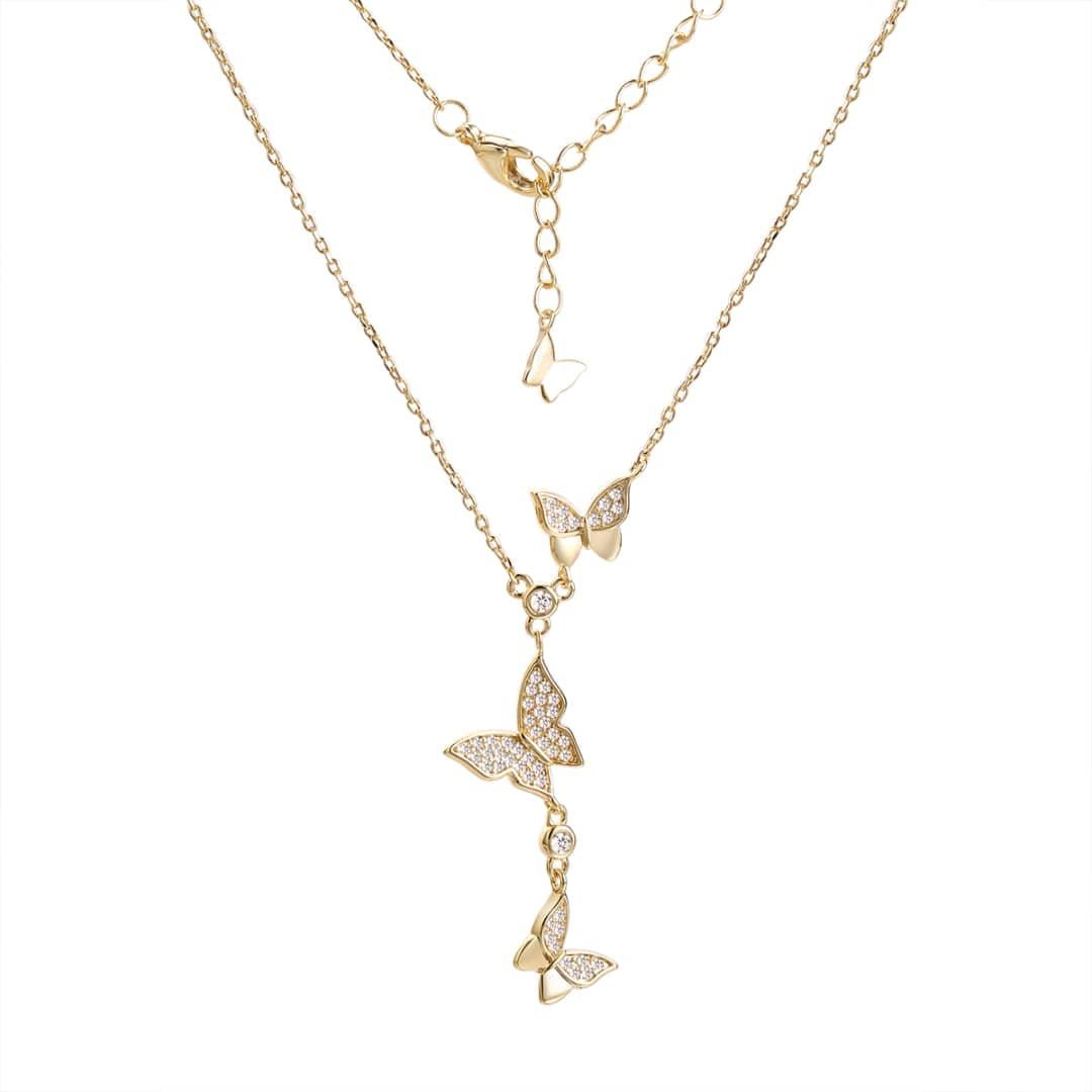 Moonlit Flutter Necklace-Gold LM