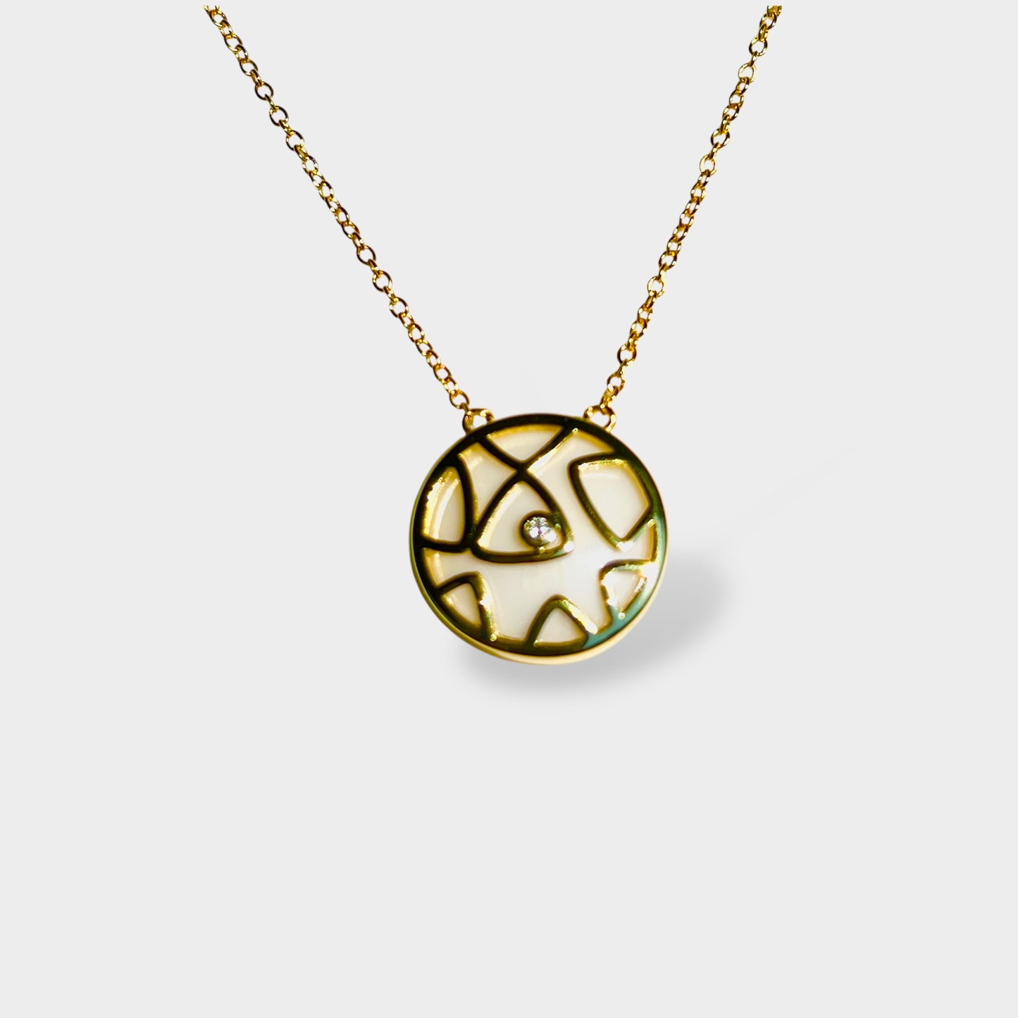 Mosaic Necklace-Gold LM