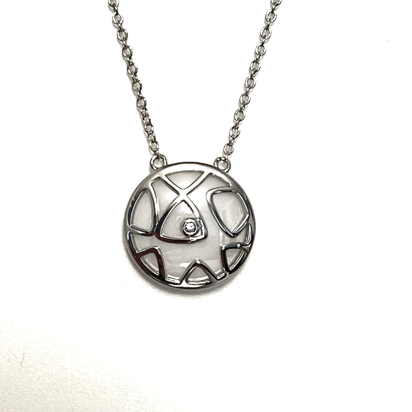 Mosaic Necklace-Silver LM
