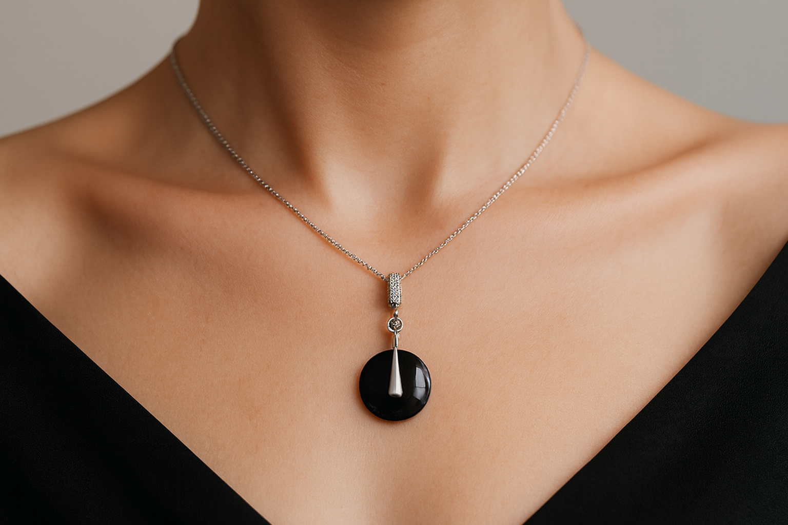 Necklace worn on neck