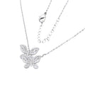 Crystal Flutter Duo butterfly Necklace "LM"