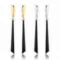 Noir Spear Drop Earrings – Gold & Silver