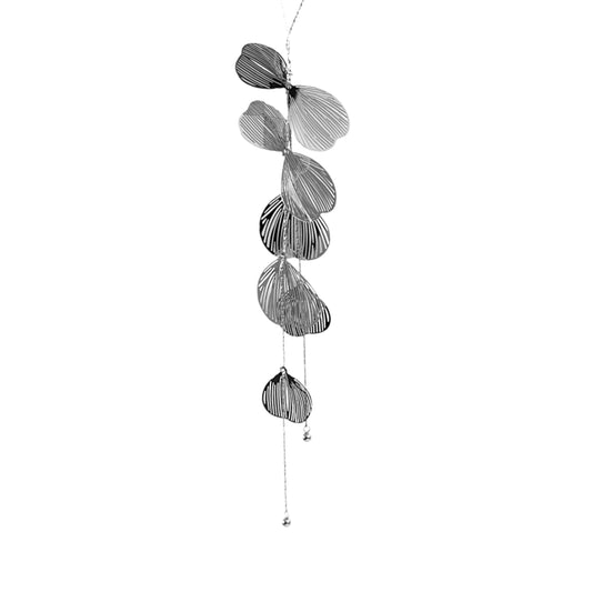Silver Petal Cascade Necklace-Silver LM