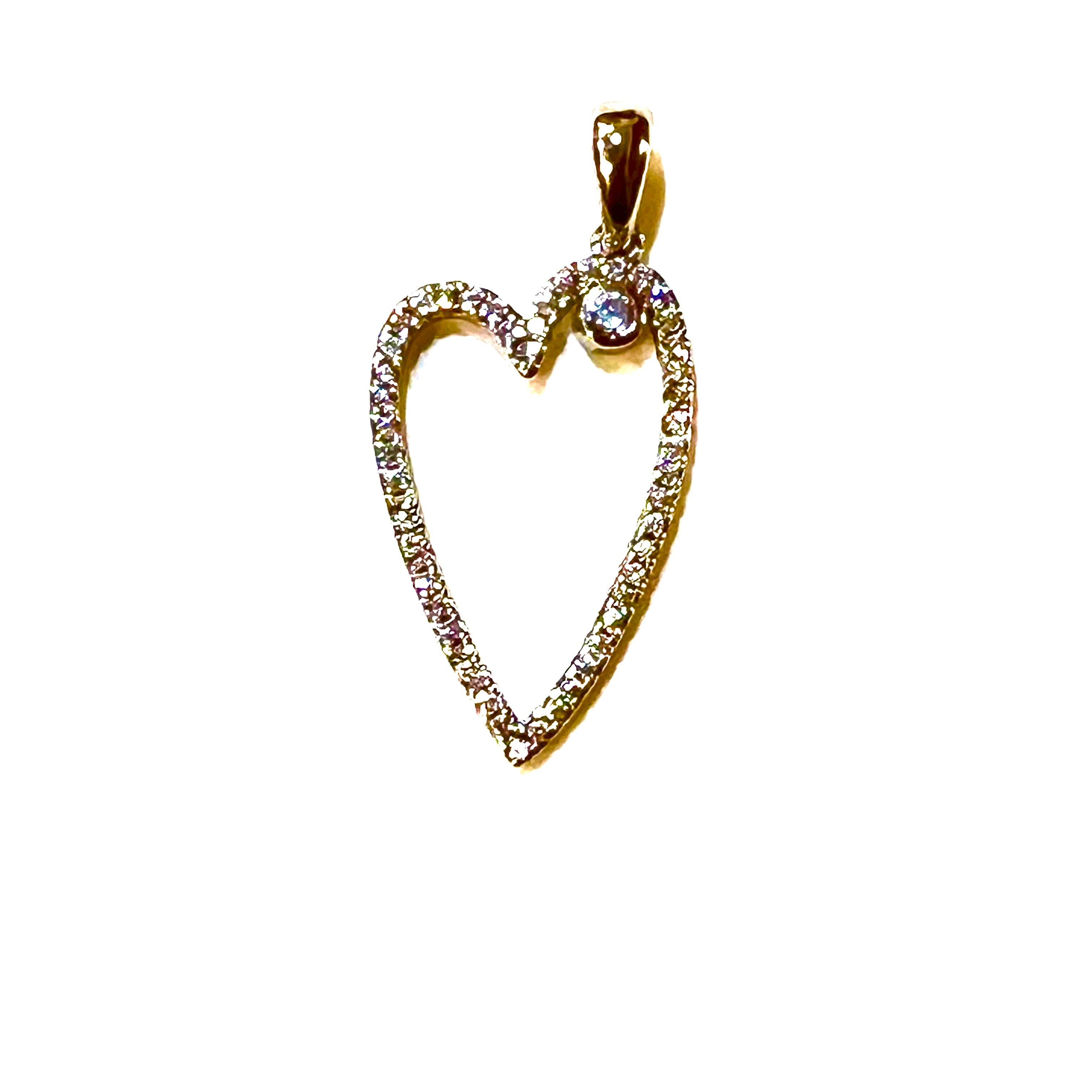 Crystal Whisper Heart Pendant  "LM"