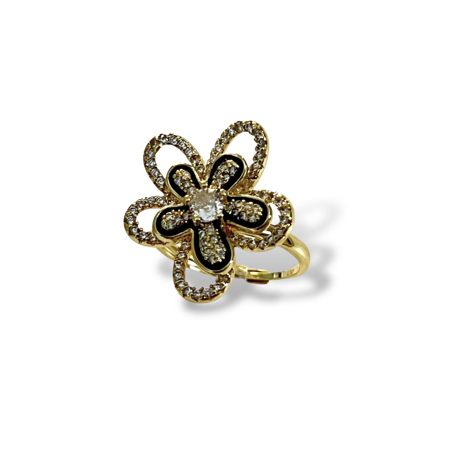 Radiant Bloom Adjustable Ring-Gold LM