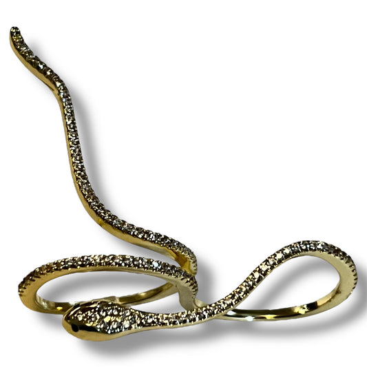 Serpent Spell Double Finger Ring_Gold LM