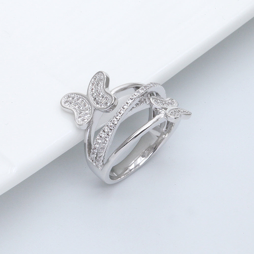 Twilight Wings Ring-Silver LM