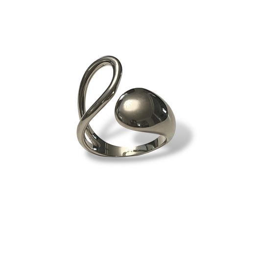 Liquid Loop Ring-Silver LM