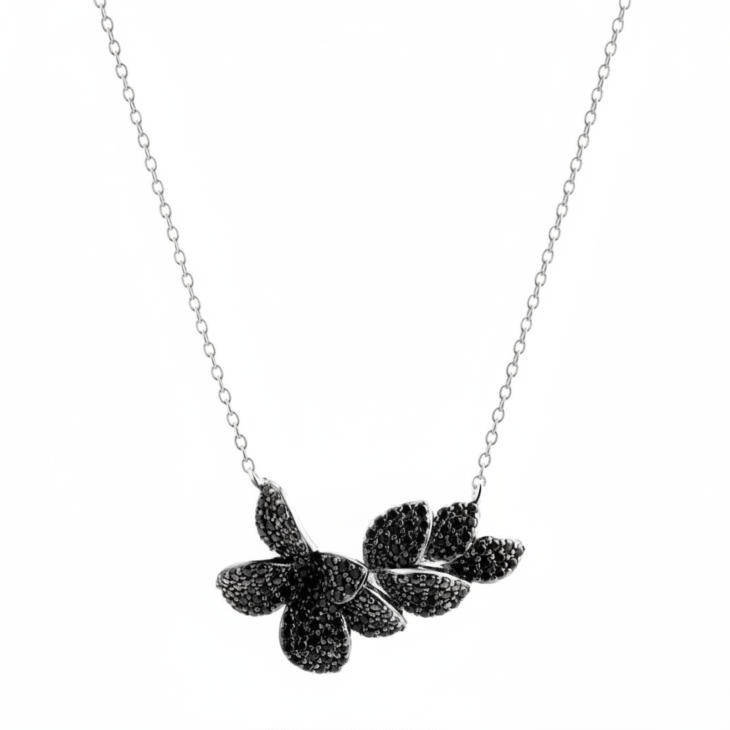 Silver butterfly necklace with single chain