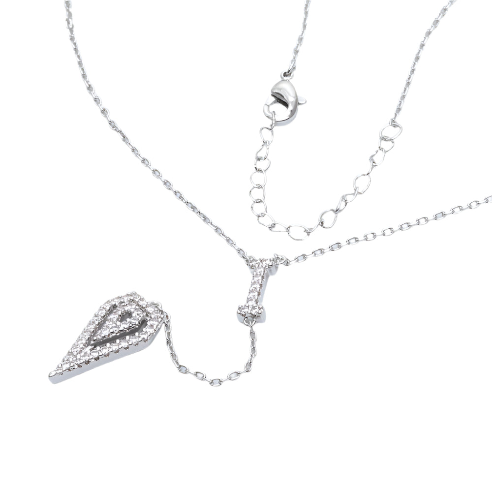 Luxe Dewdrop Necklace-Silver LM