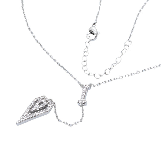 Luxe Dewdrop Necklace-Silver LM