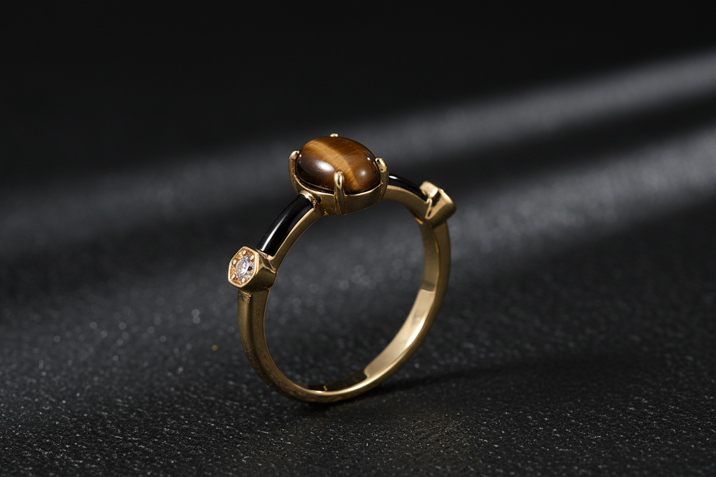 Tiger Eye Ring Side Profile